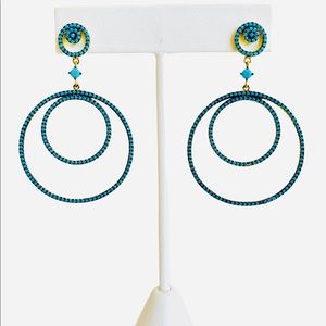 FC DESIGNS TURQUOISE HOOP EARRINGS
